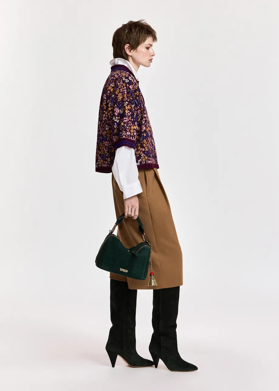 ESA-KARTOS WINE COMBO JACQUARD POLO TOP