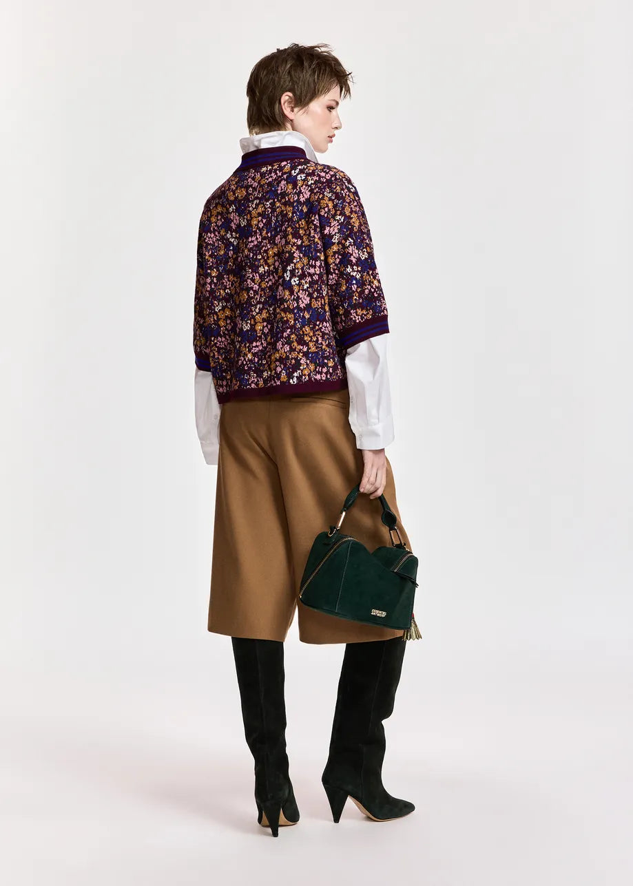 ESA-KARTOS WINE COMBO JACQUARD POLO TOP