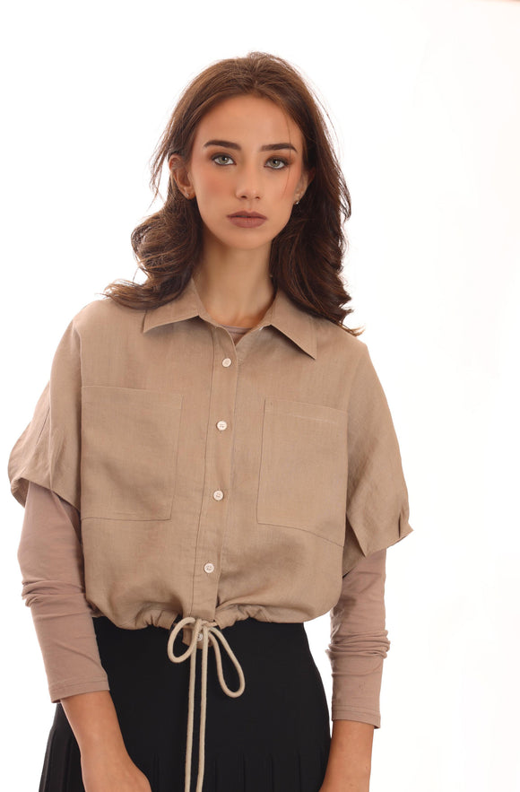 SHIRT IN BEIGE OR OLIVE