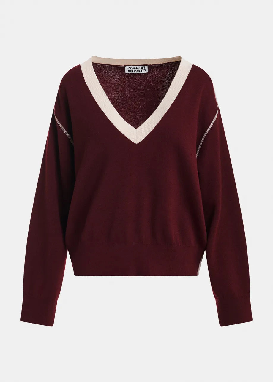 ESA-KOLI BURGANDY COMBO TURTLENECK