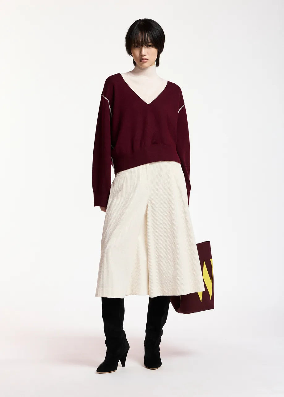 ESA-KOLI BURGANDY COMBO TURTLENECK