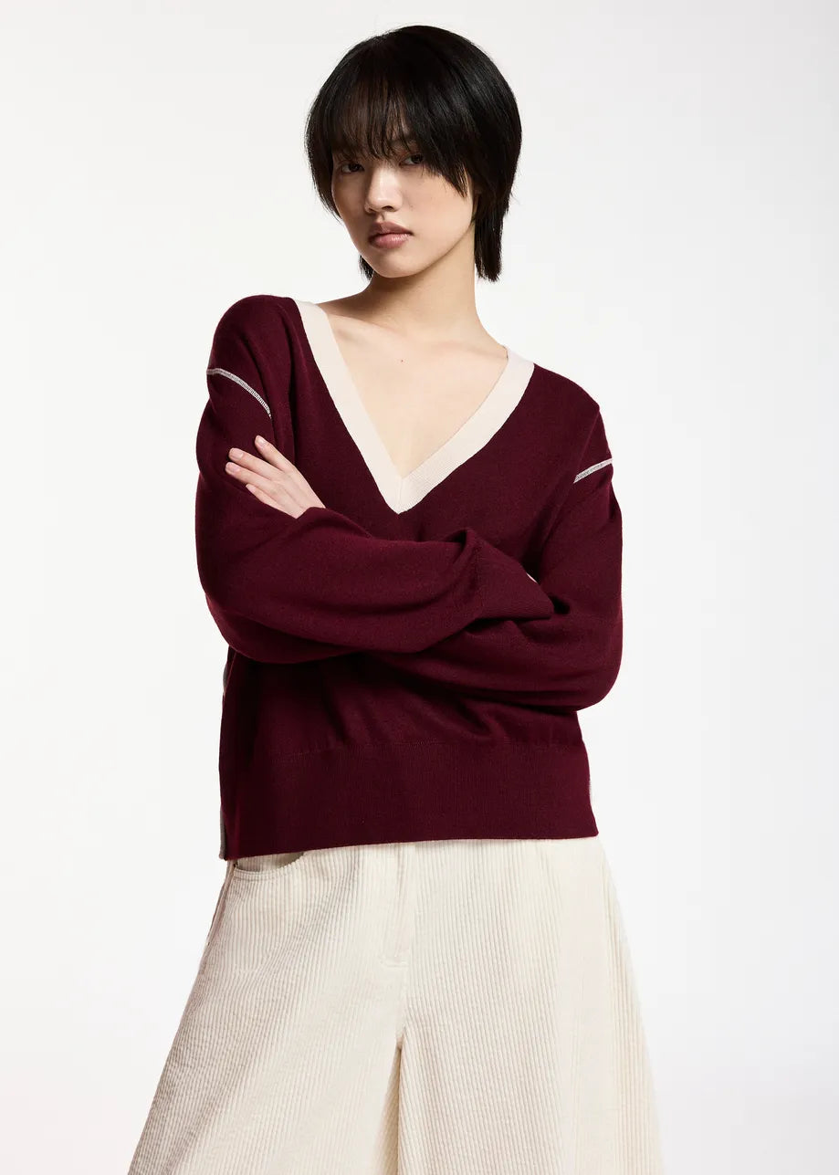 ESA-KOLI BURGANDY COMBO TURTLENECK