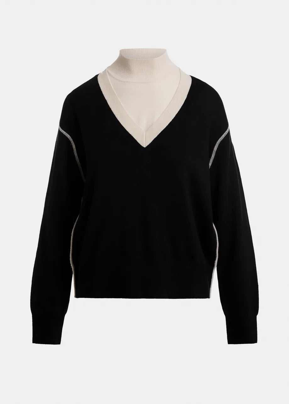 ESA-KOLI BLACK COMBO TURTLENECK