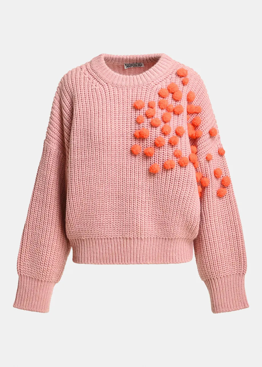 ESA-KOSTAR PINK EMBROIDERED TOP