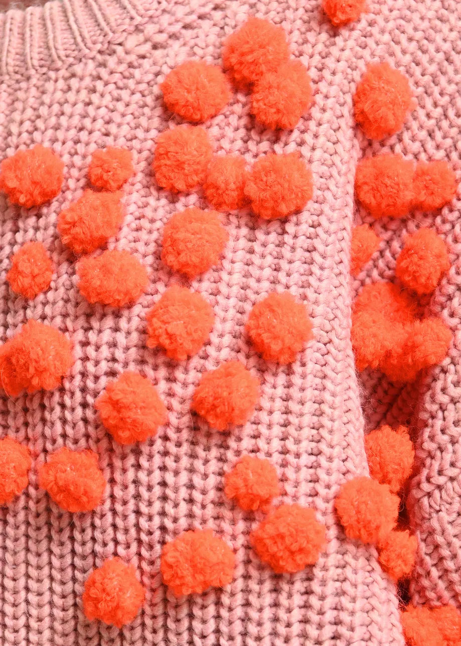 ESA-KOSTAR PINK EMBROIDERED TOP