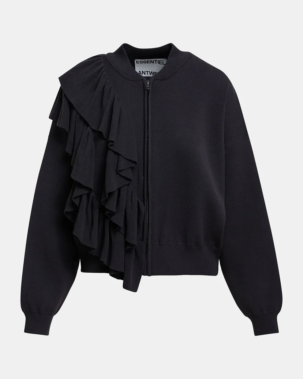 ESA-KODI CHARCOAL FRILL CARDIGAN