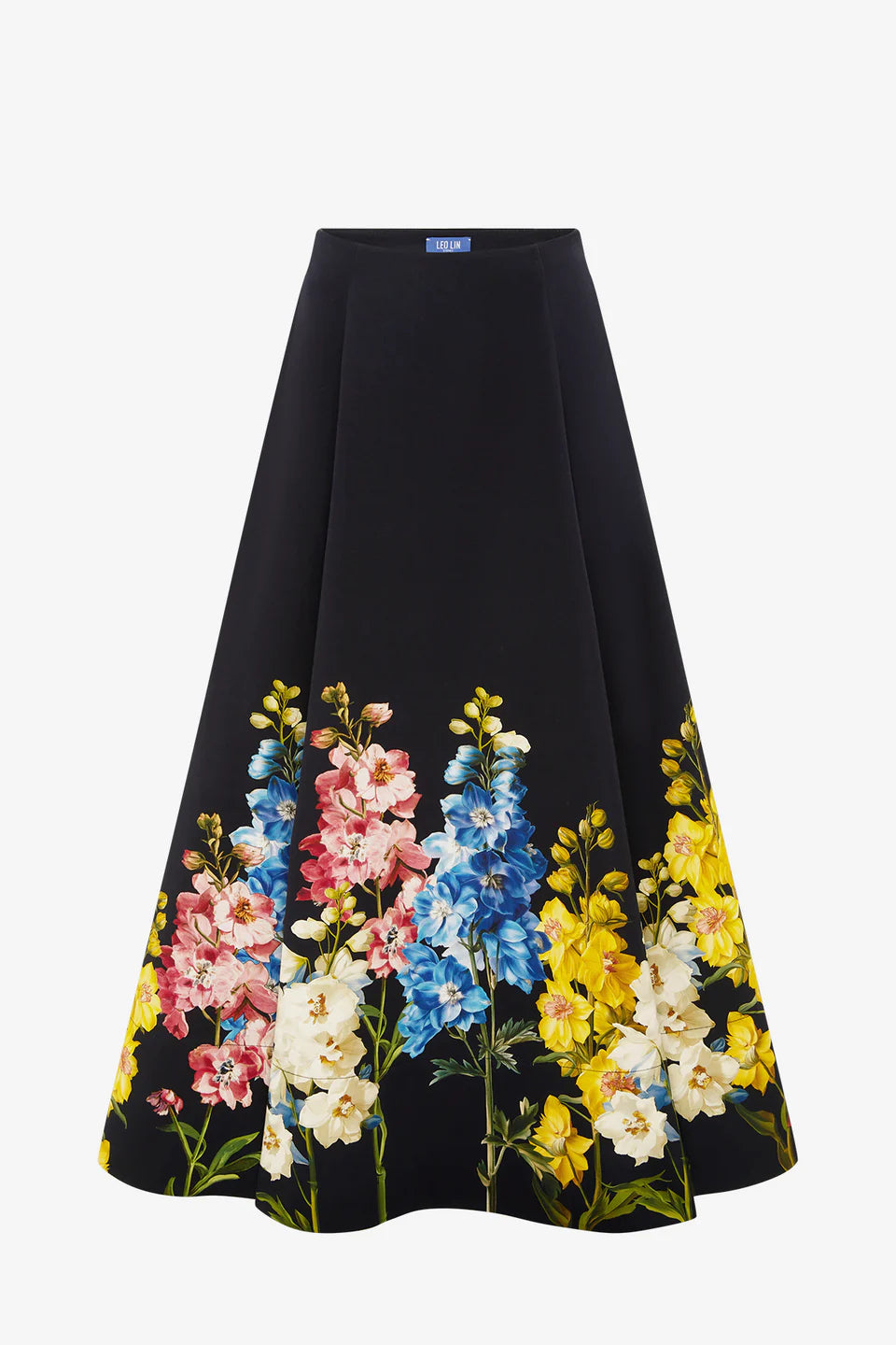 LEO-LLFW260053 ELINA BLACK PRINT SKIRT