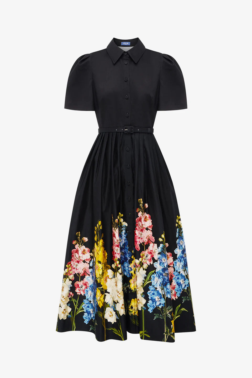 LEO-LLFW26050 BIANCA BLACK PRINT DRESS