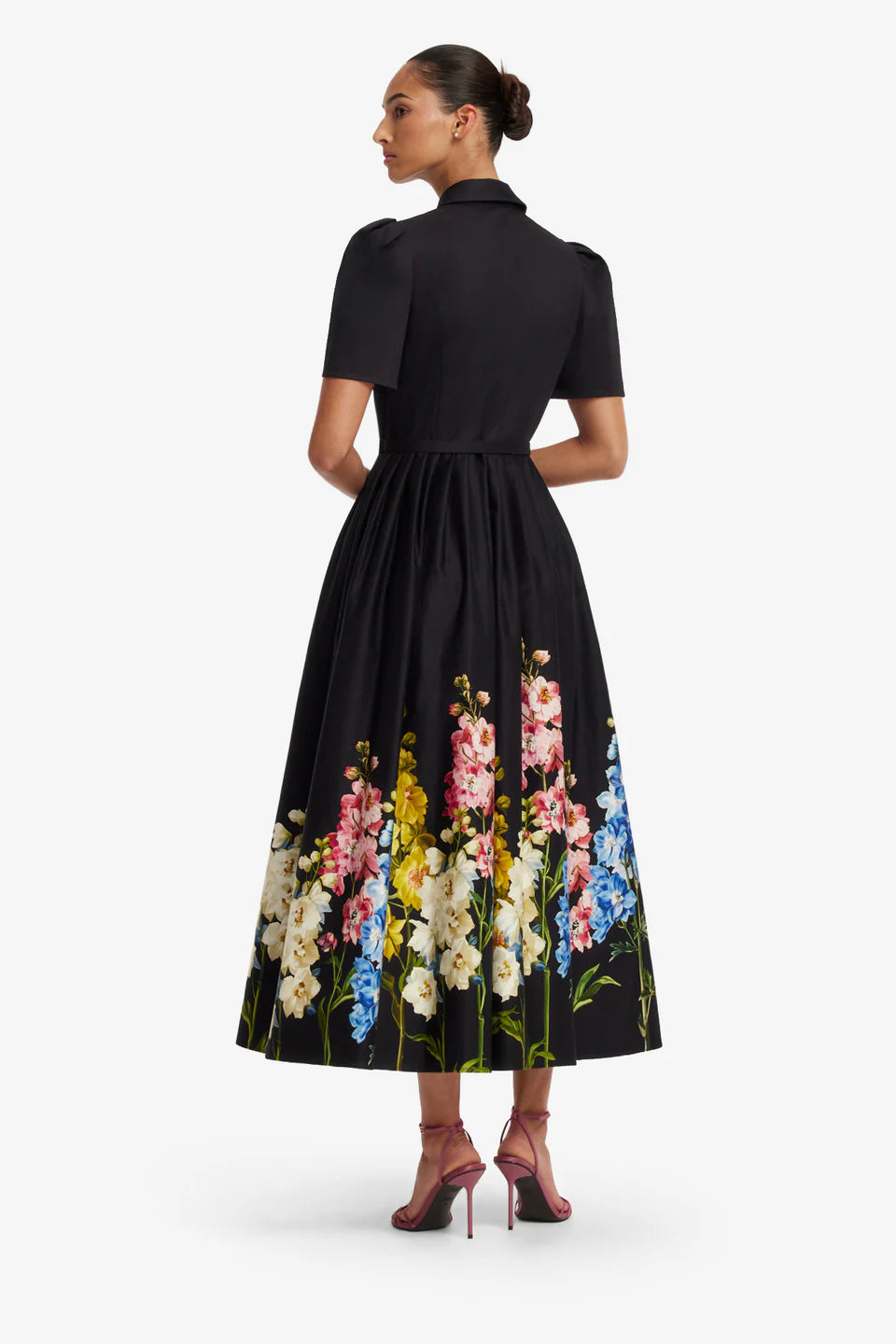 LEO-LLFW26050 BIANCA BLACK PRINT DRESS
