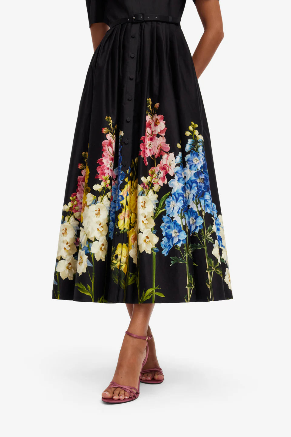 LEO-LLFW26050 BIANCA BLACK PRINT DRESS