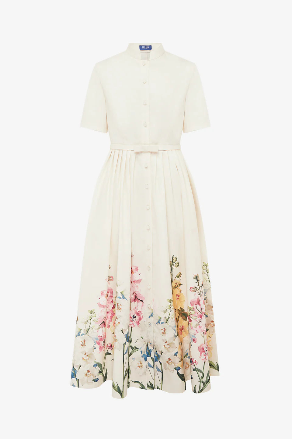 LEO-LLFW2050 BIANCA CREAM PRINT DRESS