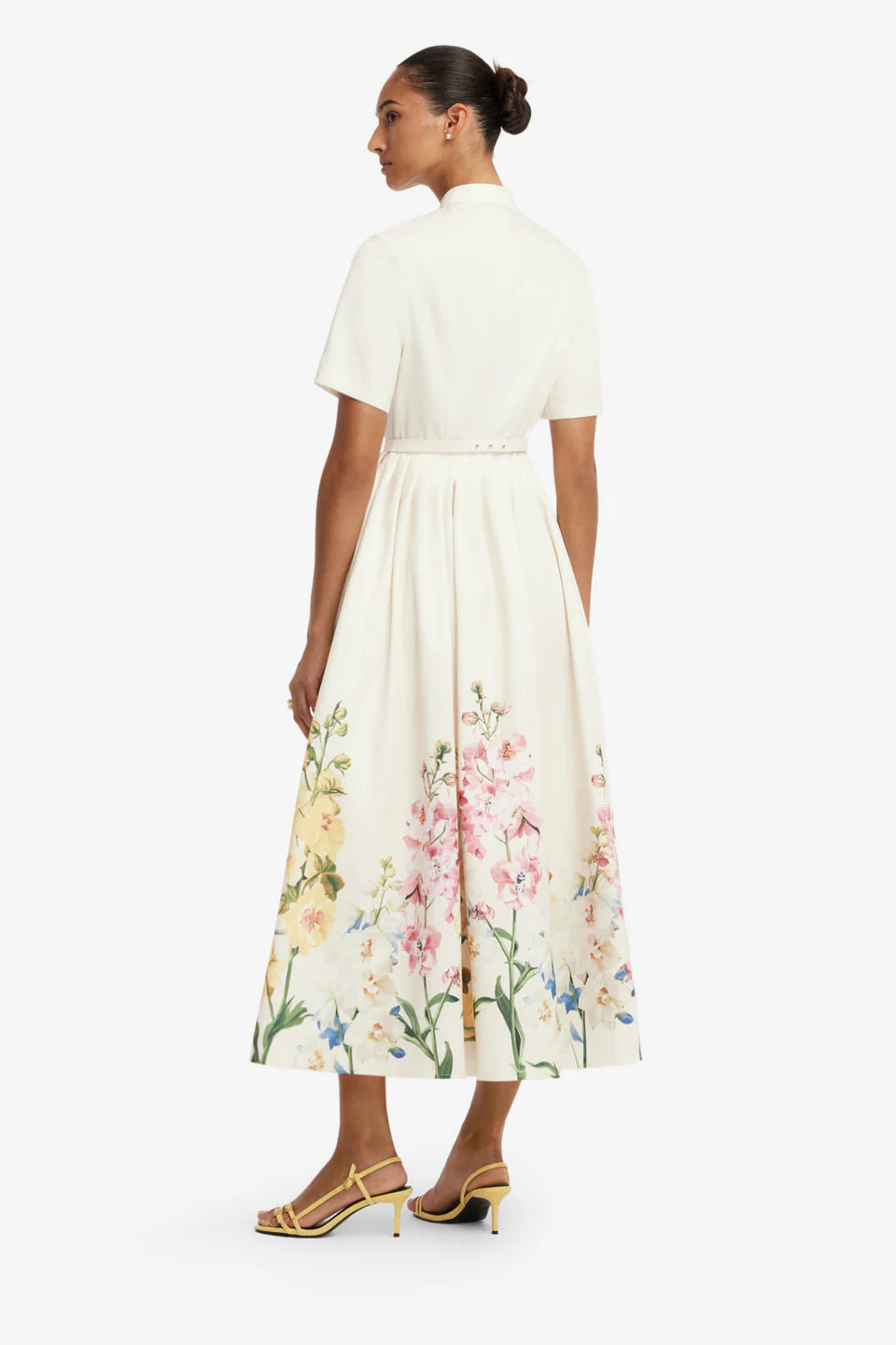 LEO-LLFW2050 BIANCA CREAM PRINT DRESS