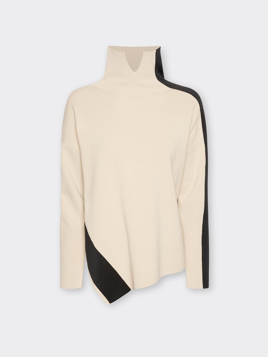 ELM-M111Z0008 CLAY&BLACK P.NECK ASYMMETRIC