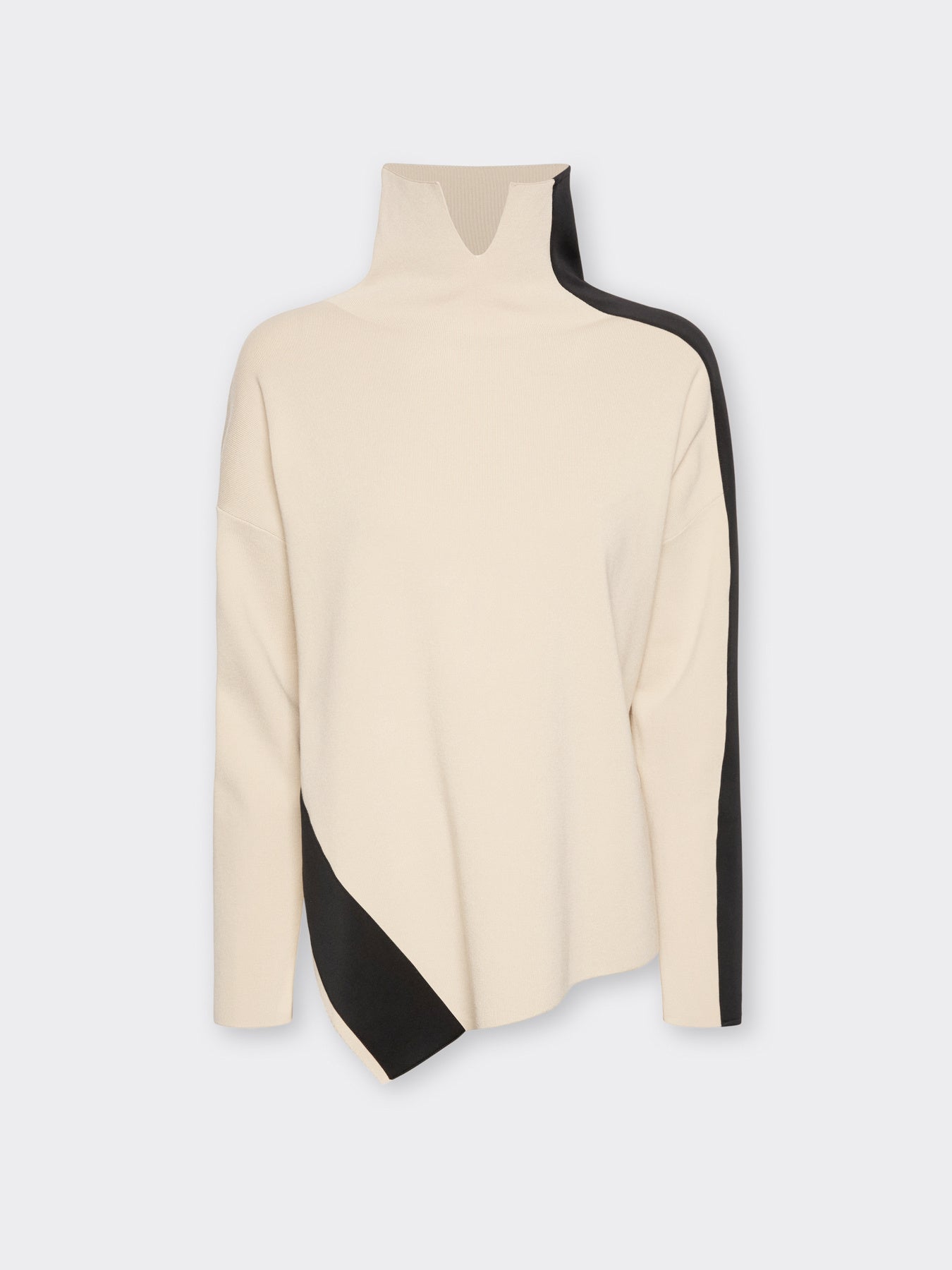 ELM-M111Z0008 CLAY&BLACK P.NECK ASYMMETRIC