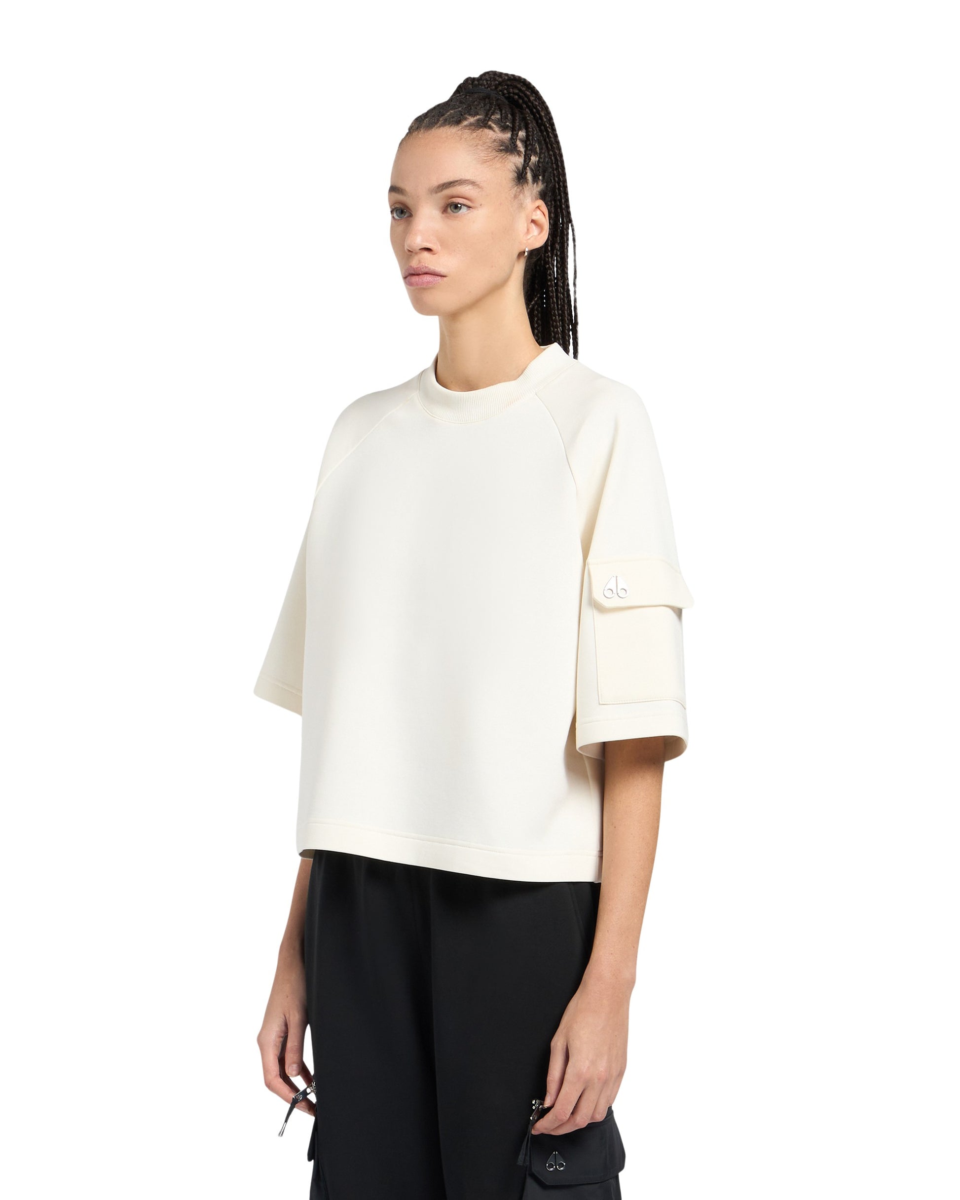 MKN-M14LT741 IVORY MIXMEDIA T-SHIRT TOP