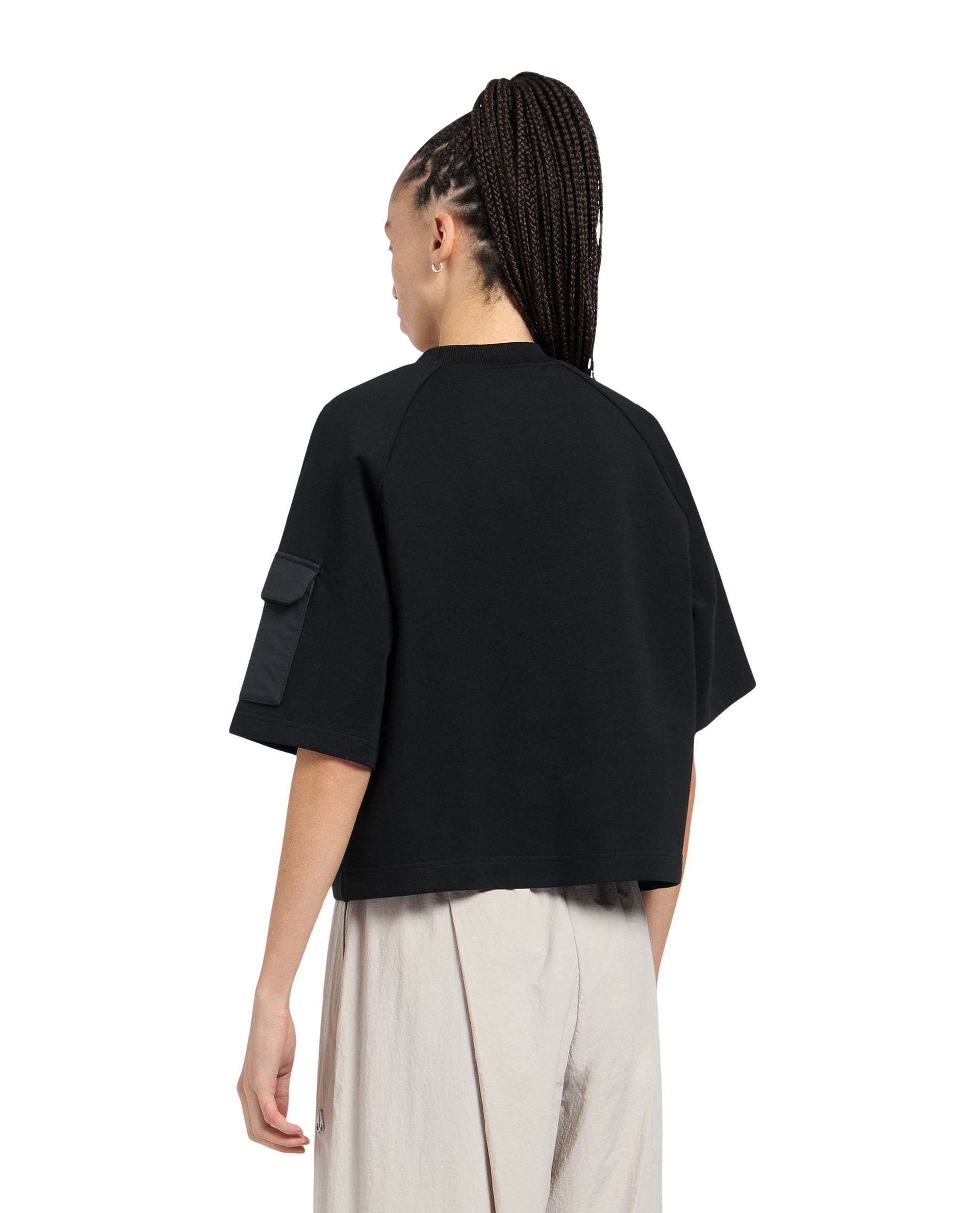 MKN-M14LT741 BLACK MIXMEDIA TEE TOP