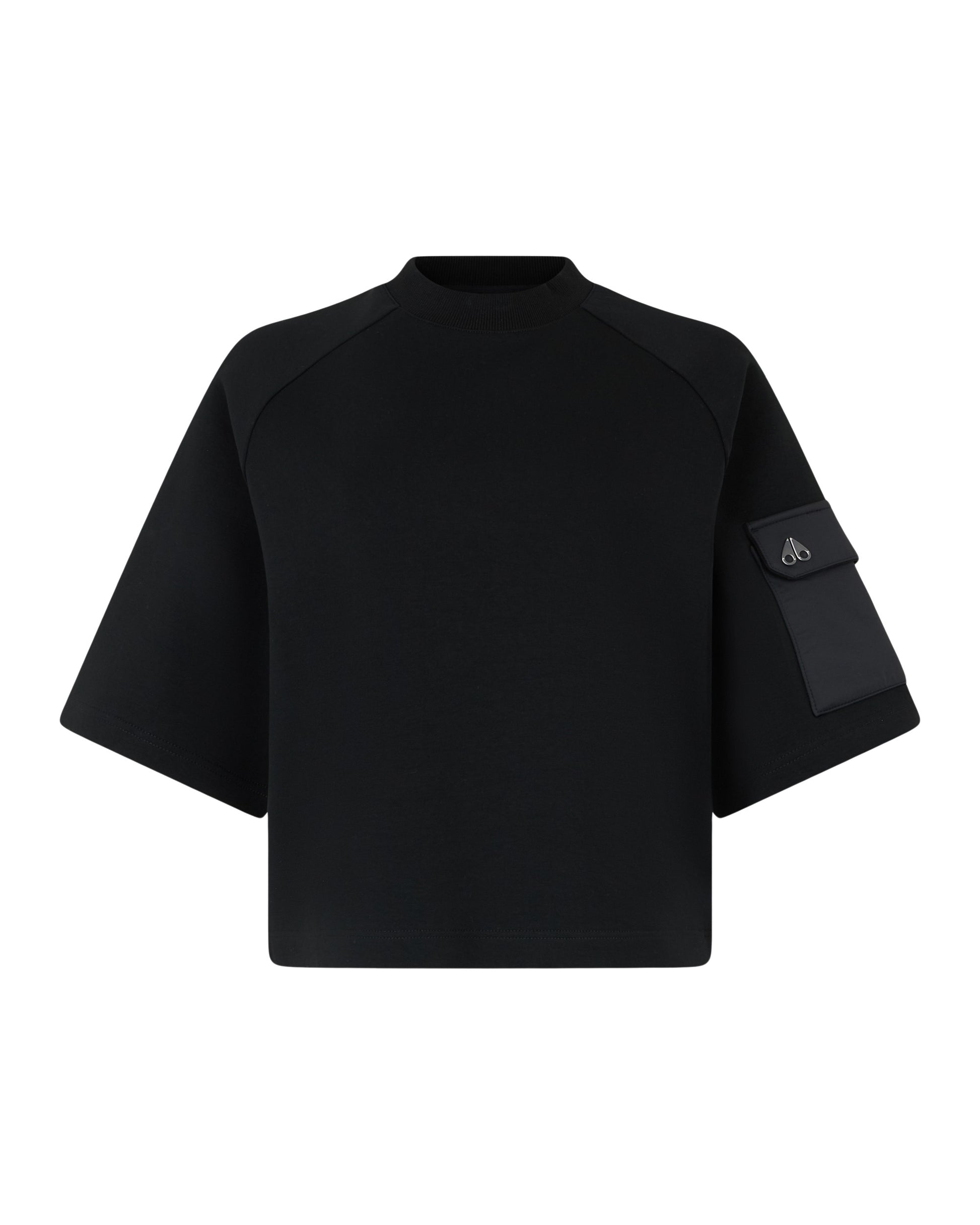 MKN-M14LT741 BLACK MIXMEDIA TEE TOP
