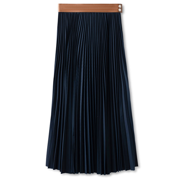 INO-M2-1044 BLUE PLEATED SKIRT