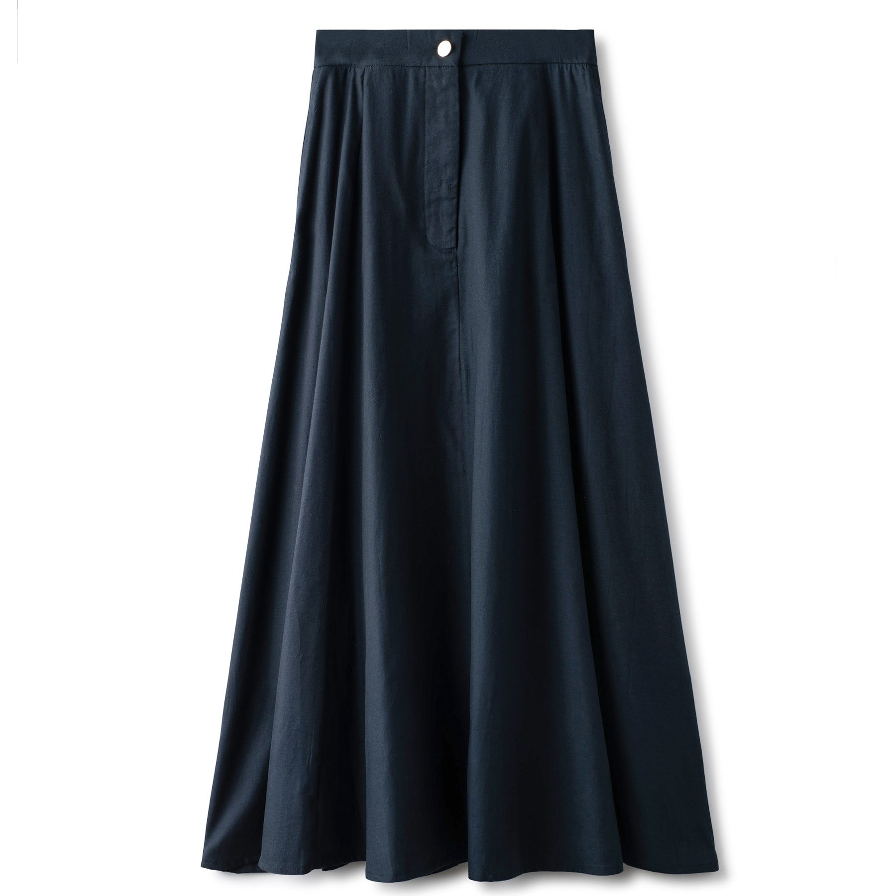 INO-M2-1440N NAVY BUTTON SKIRT