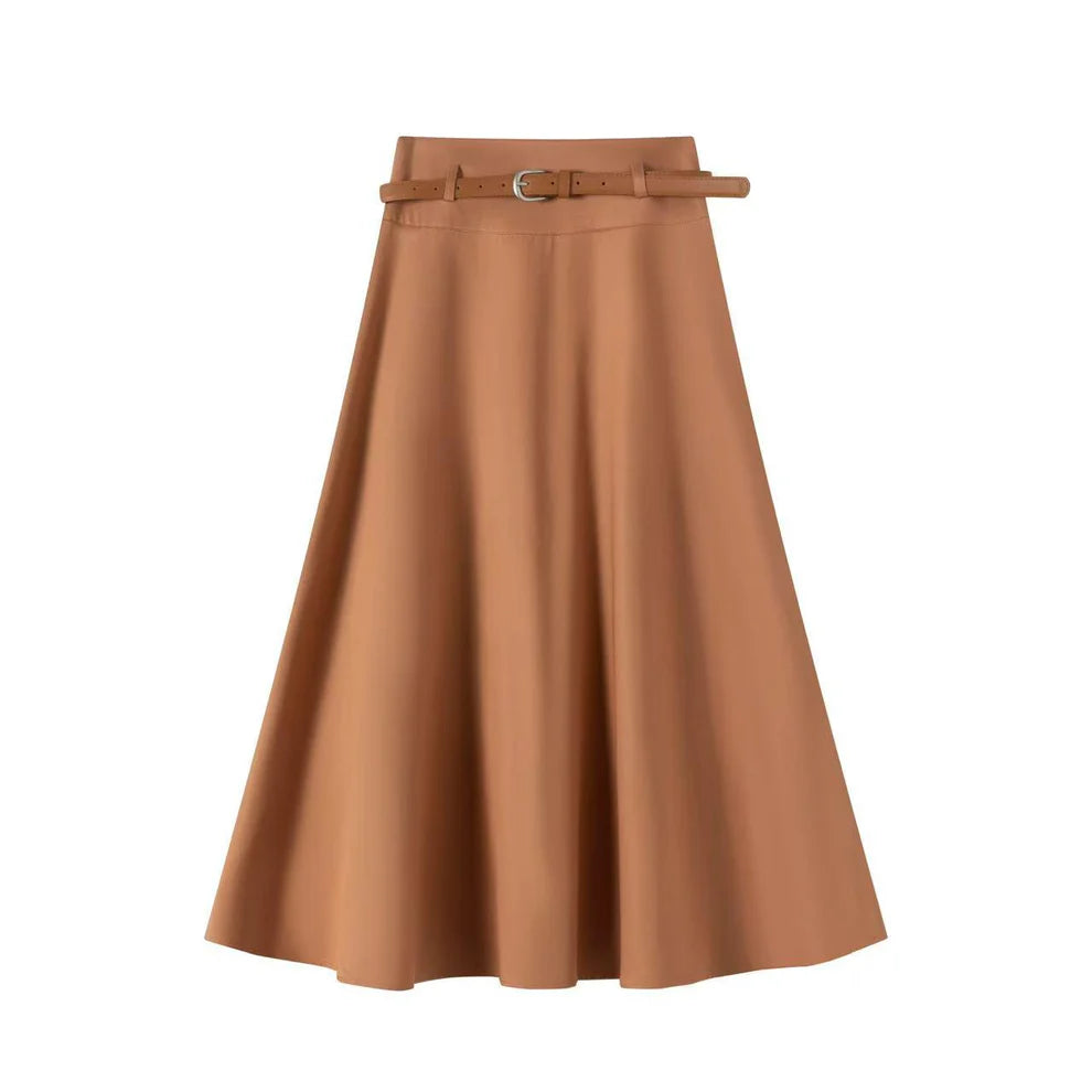 INO-M2-1567 ORANGE BELTED SKIRT