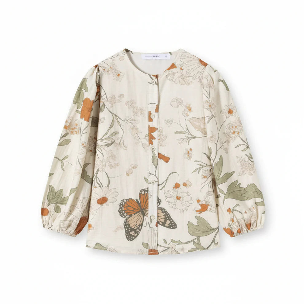 INO-M2-1739 IVORY FLORAL BLOUSE