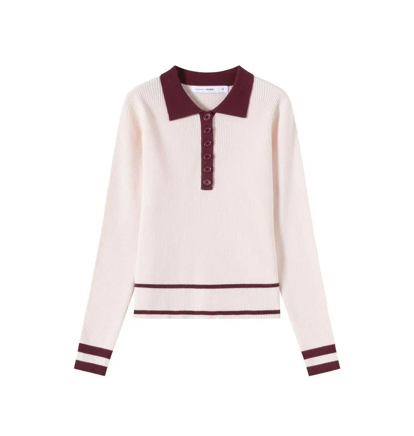 INO-M2-1755 PINK&BURGANDY POLO SHIRT