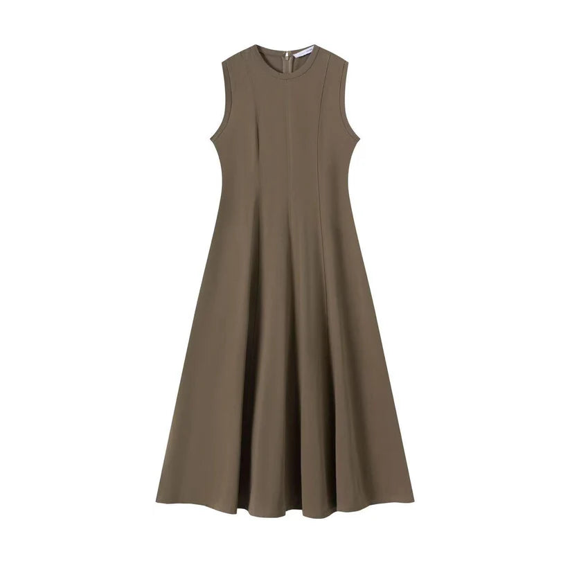 INO-M2-1767 TAUPE JERSEY CARDI DRESS