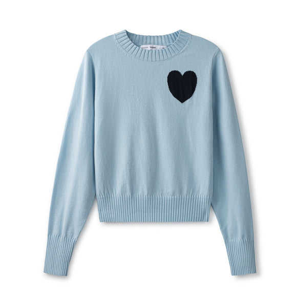 INO-M2-846 LIGHT BLUE HEART KNIT TOP