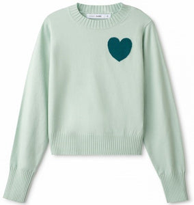 INO-M2-846 MINT HEART KNIT TOP