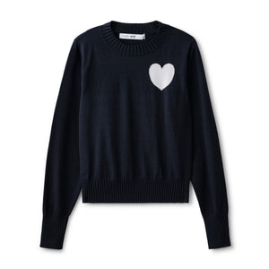 INO-M2-846 NAVY HEART KNIT TOP