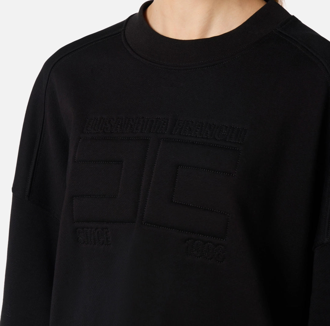 ELS-MD02D61 BLACK OVERSIZED SWEATSHIRT