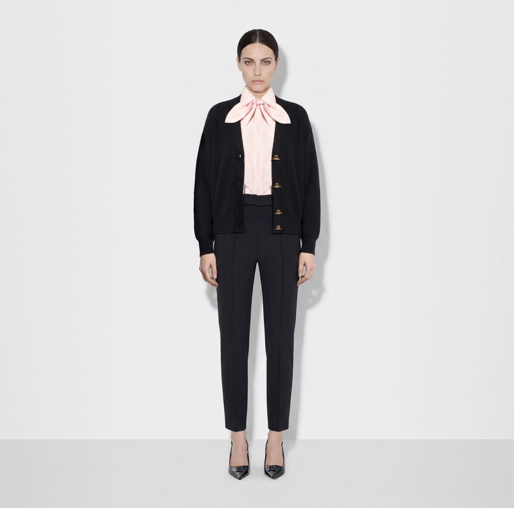 ELS-MK01S66 BLACK CHAIN CLOUSRE CARDIGAN