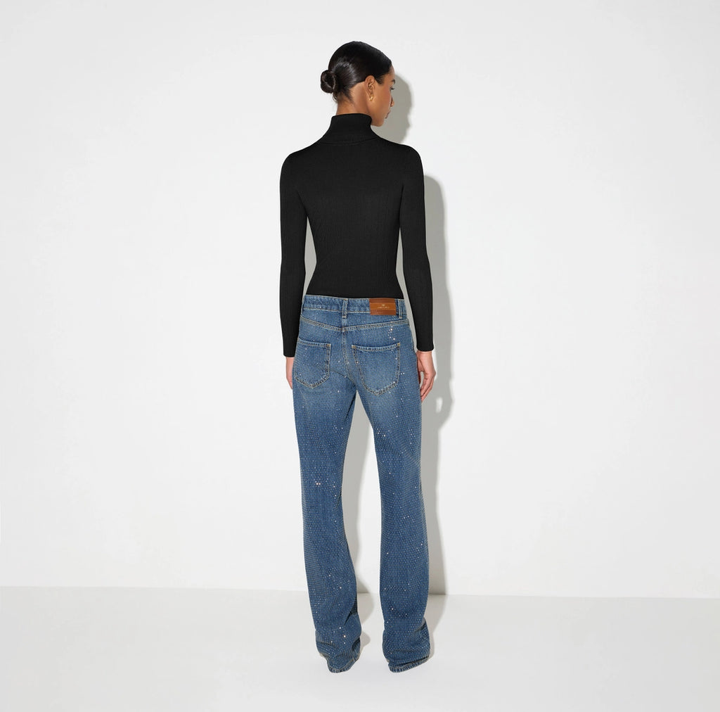 ELS-MK05B66 BLACK POCKET TURTLENECK