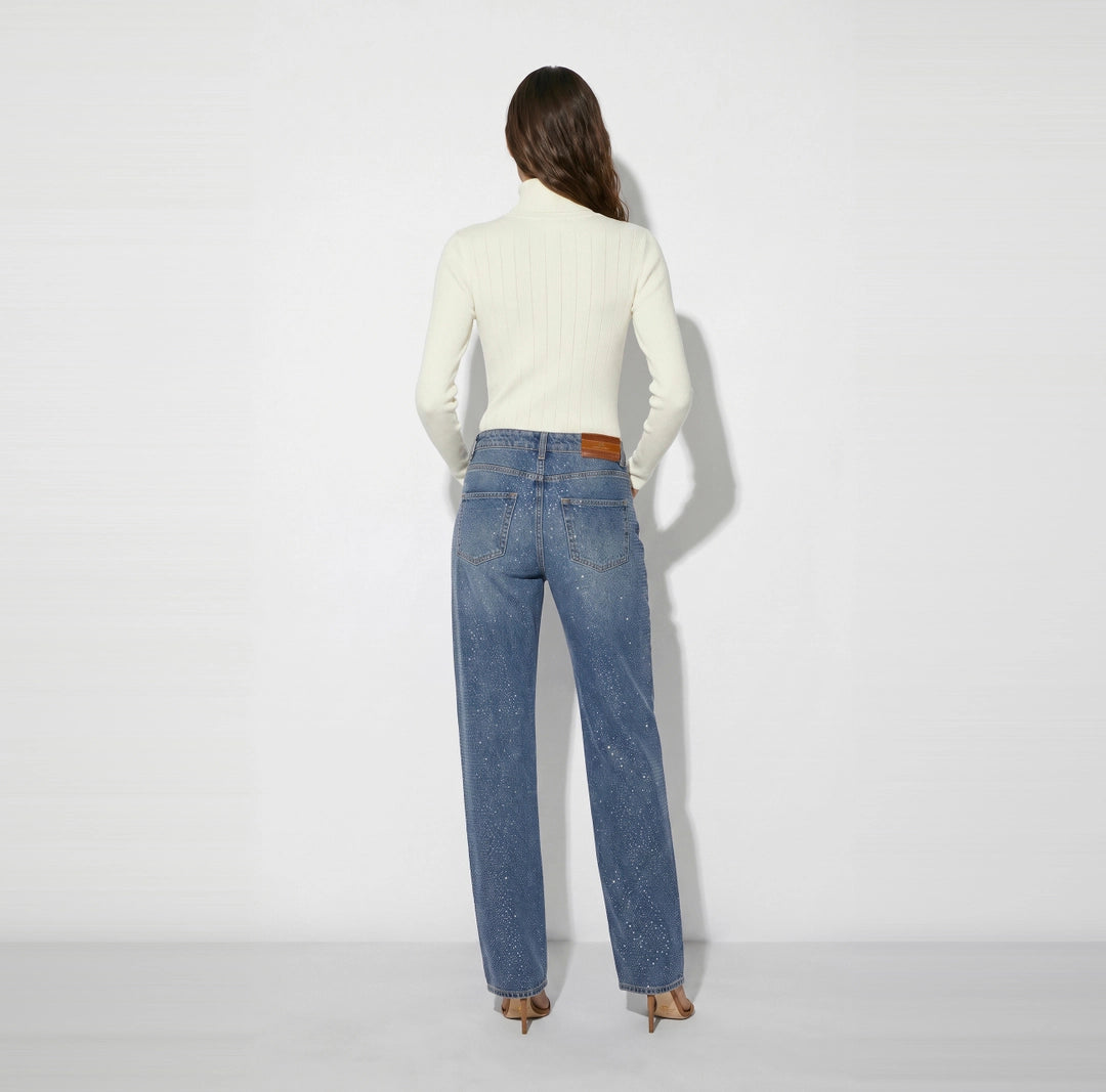 ELS-MK05B66 IVORY POCKET TURTLENECK
