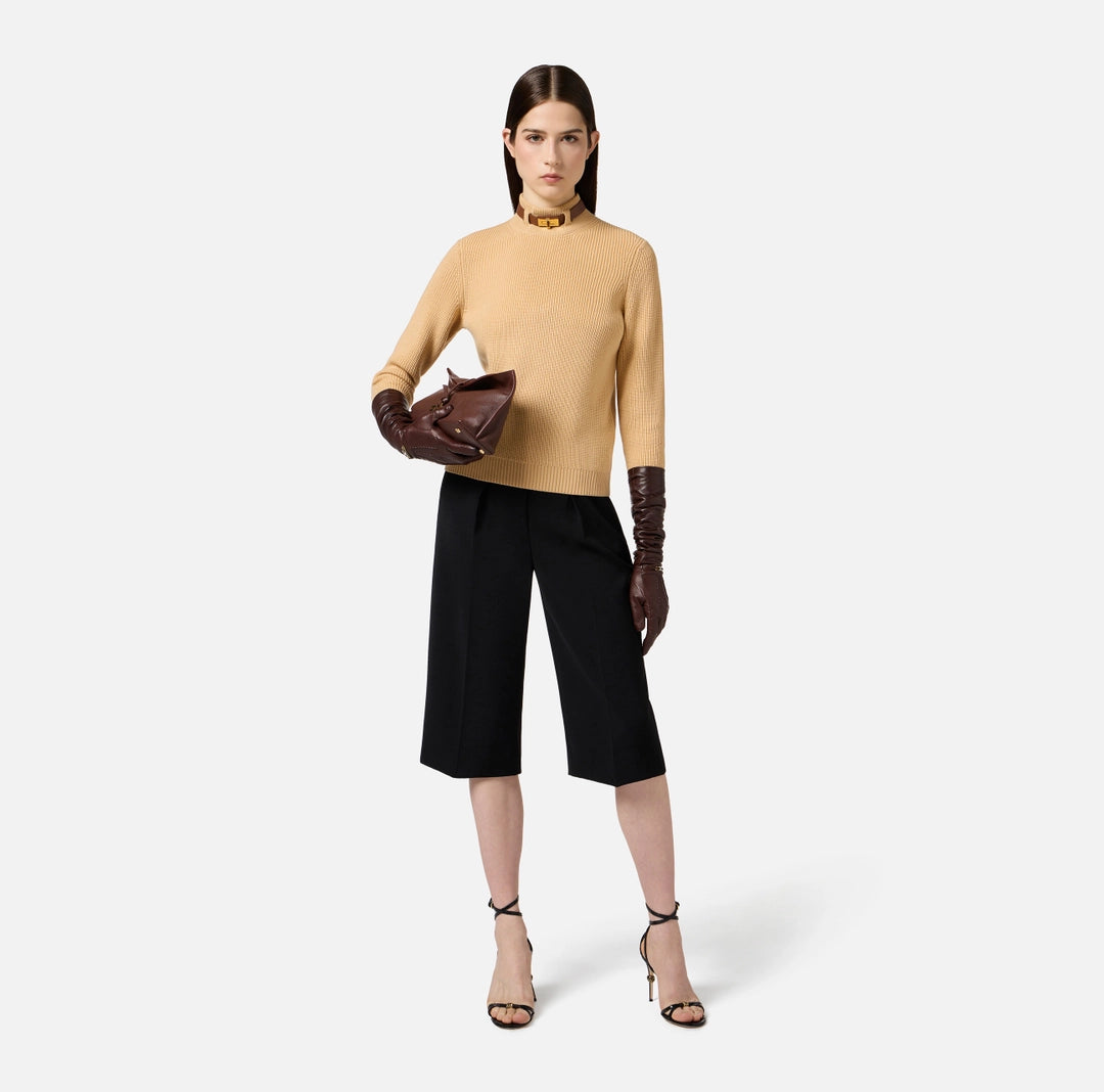 ELS-MK05S56 HONEY JEWEL STRAP WOOL TOP