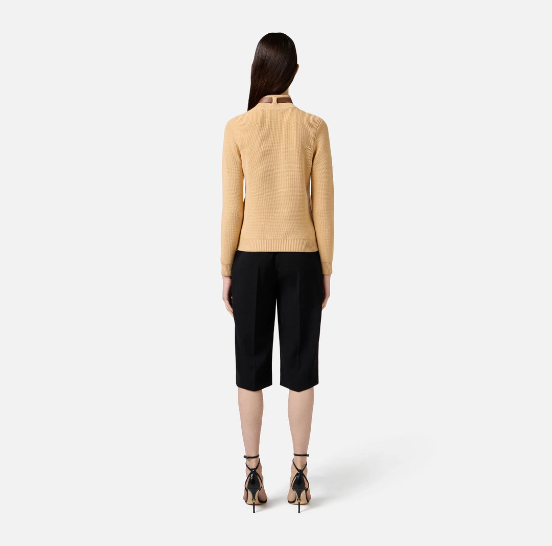 ELS-MK05S56 HONEY JEWEL STRAP WOOL TOP