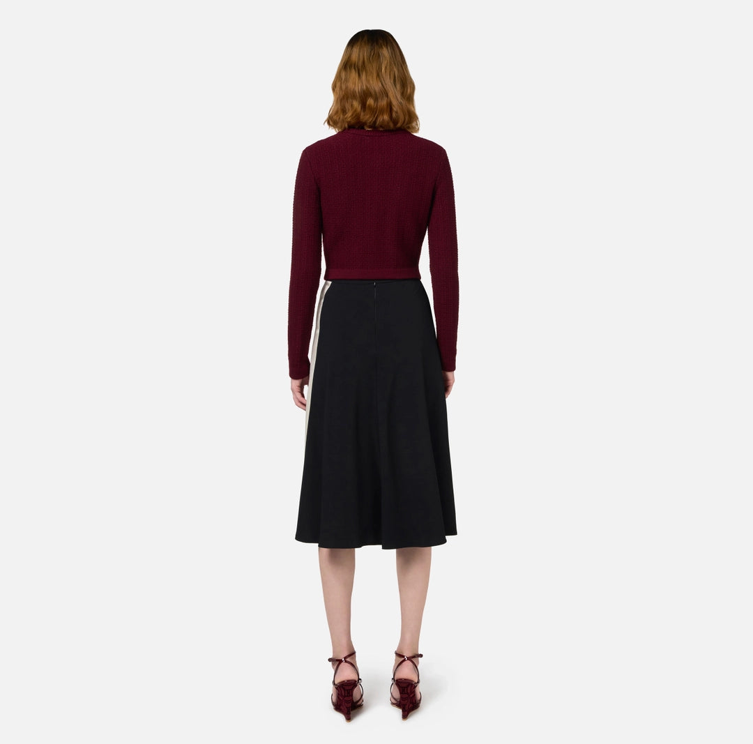 ELS-MK17S47 BURGANDY KNIT CARDIGAN