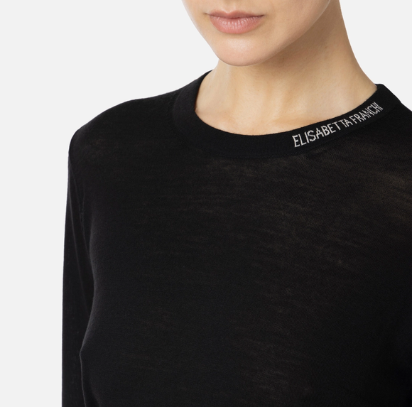 ELS-MK24S47 BLACK KNIT TOP