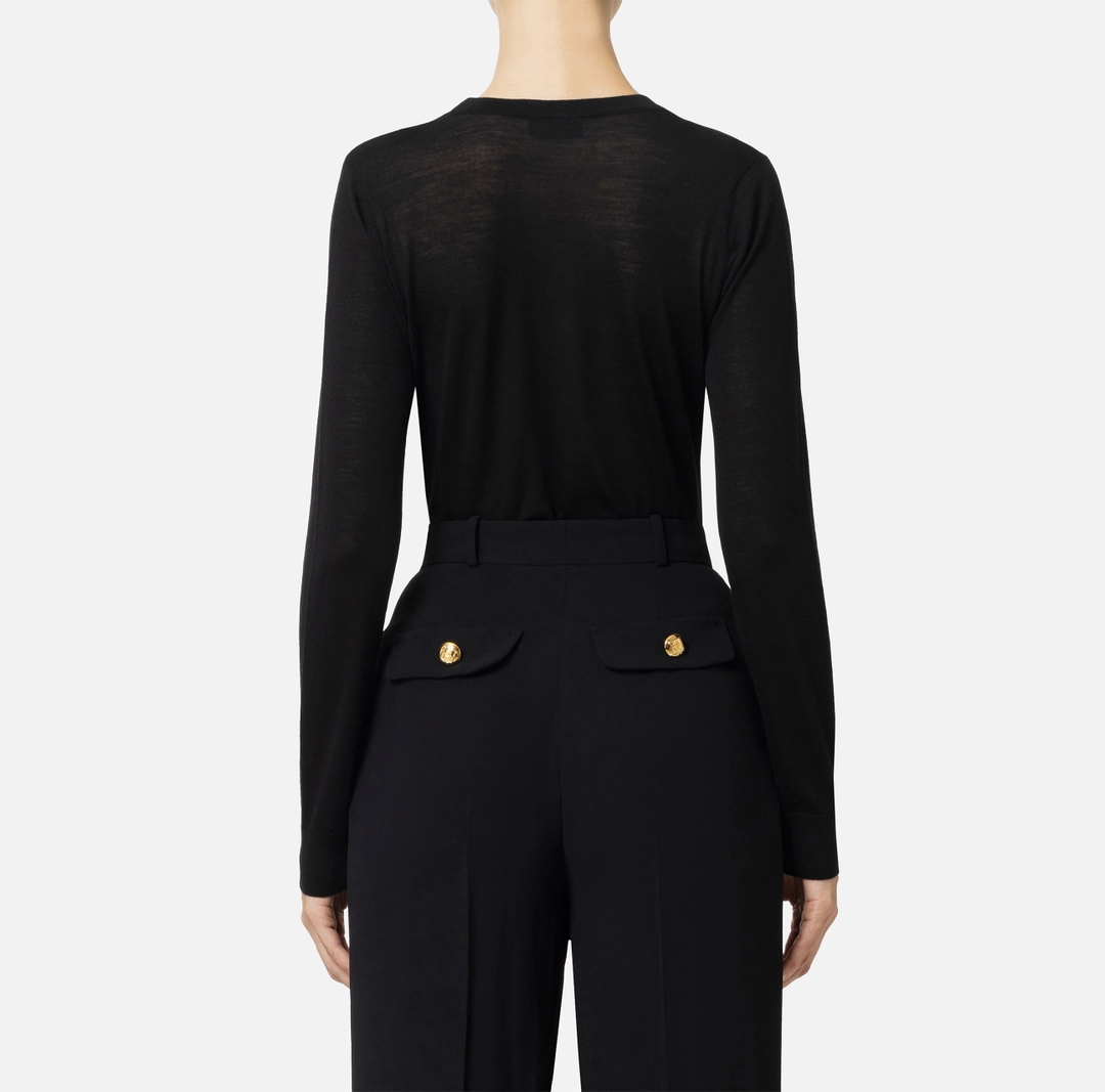 ELS-MK24S47 BLACK KNIT TOP