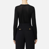 ELS-MK24S47 BLACK KNIT TOP