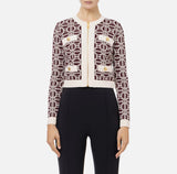 ELS-MK32B47 BURGANDY&BEIGE PRINT TOP