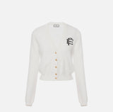 ELS-MK32M37E2 CREAM&BLACK LOGO CARDI