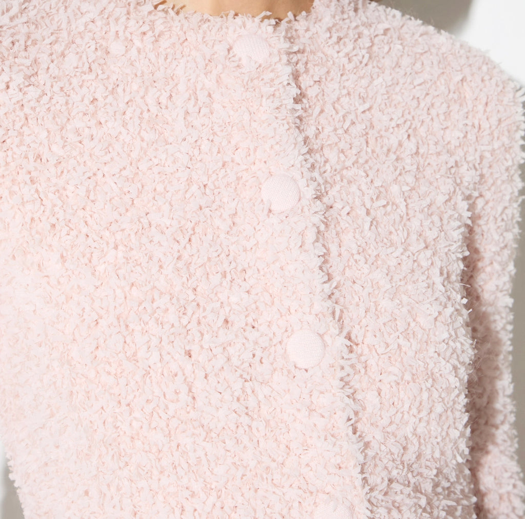 ELS-MK34T67 MARSHMALLOW FLEECE CARDIGAN