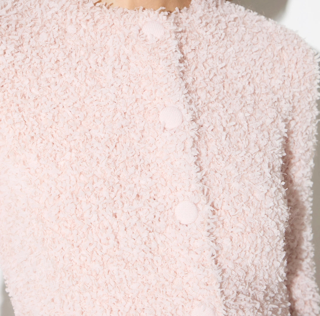ELS-MK34T67 MARSHMALLOW FLEECE CARDIGAN