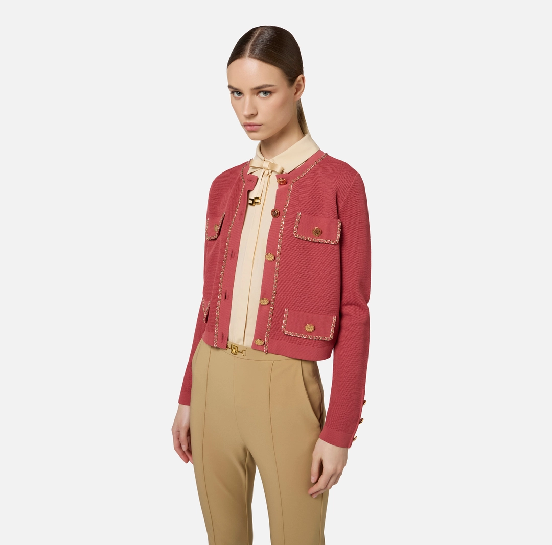 ELS-MK63B46 CORAL CARDIGAN