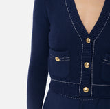 ELS-MK81Q52 BLUE CROP CARDIGAN