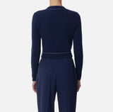 ELS-MK81Q52 BLUE CROP CARDIGAN