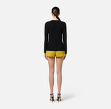 ELS-MK84T52 BLACK BUTTON CARDIGAN