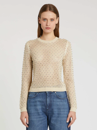 MRL-2613361144 MLARMONY IVORY KNIT TOP