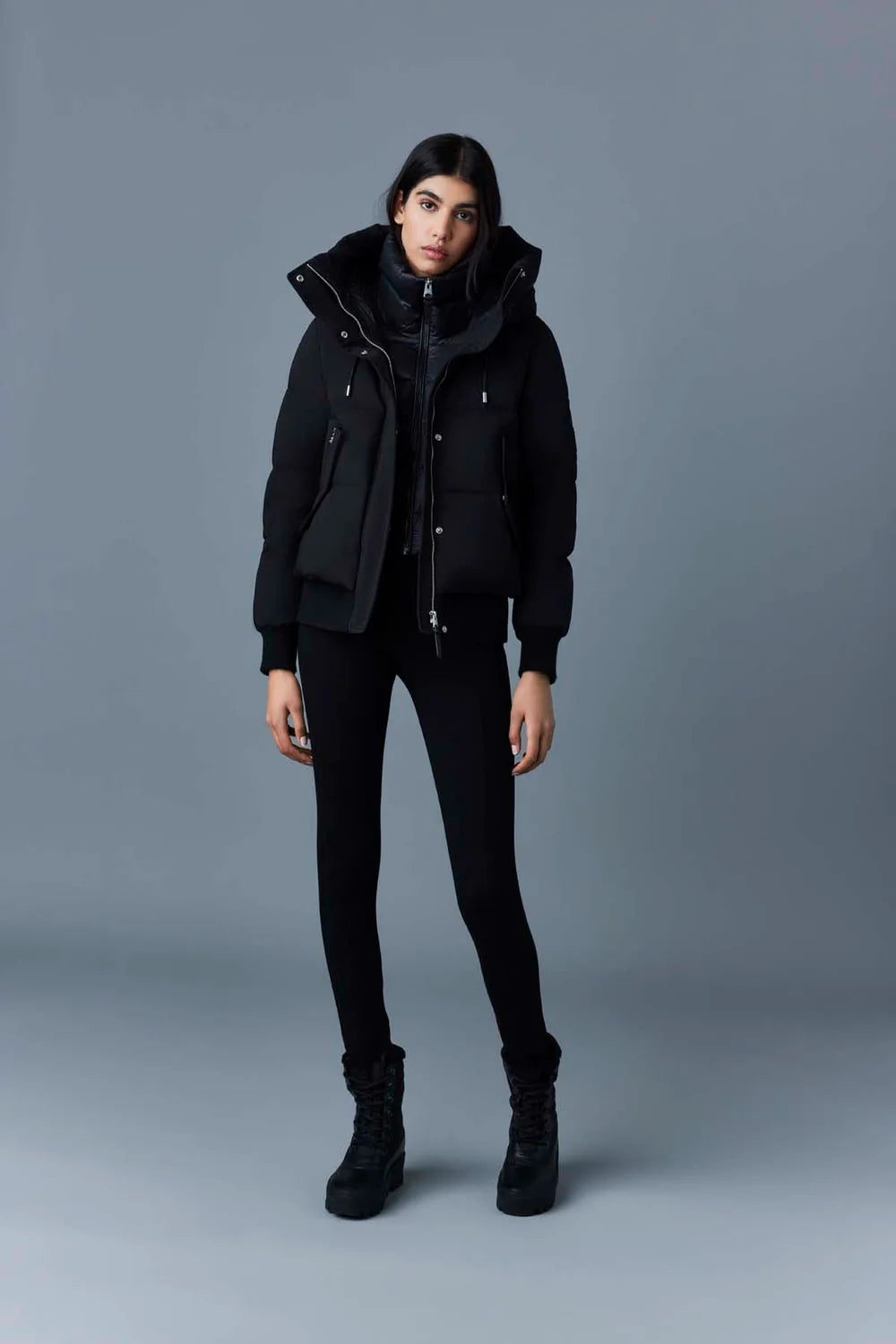 MKG-NEFI-NF BLACK PADDED COAT
